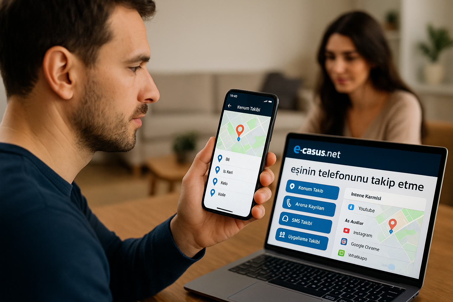 eşinin telefonunu takip etme